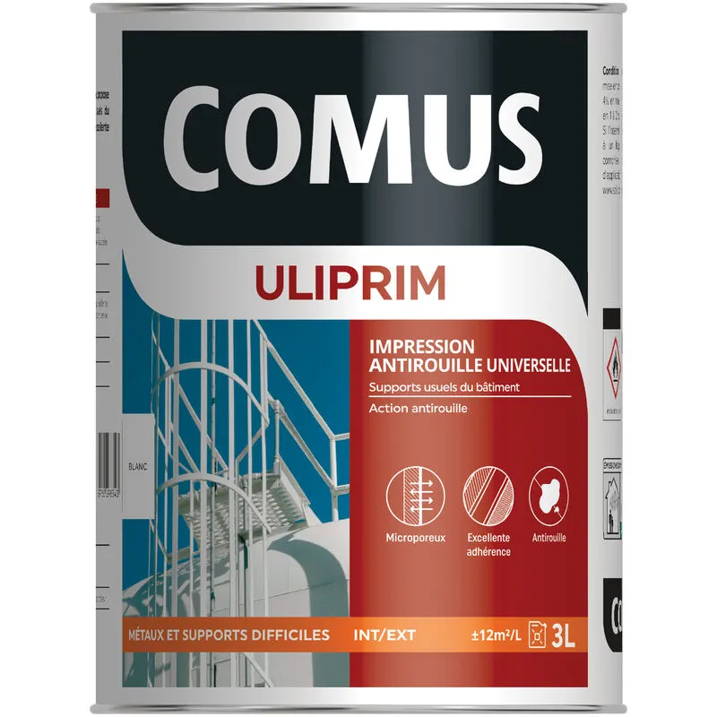 ULIPRIM 3L - Impression Universelle Antirouille - COMUS - Blanc