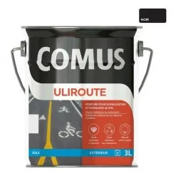 ULIROUTE NOIR 3L - Peinture Pour Signalisation Et Marquage Routier - COMUS - Noir