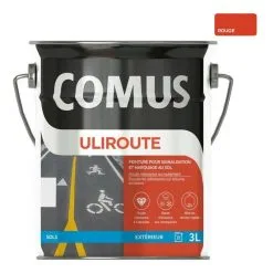 ULIROUTE ROUGE 3L - Peinture Pour Signalisation Et Marquage Routier - COMUS - Rouge